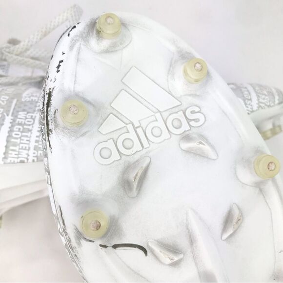 Adidas Adizero Primeknit White 8.0 Three Stripe Life Football Cleats - Picture 13 of 14